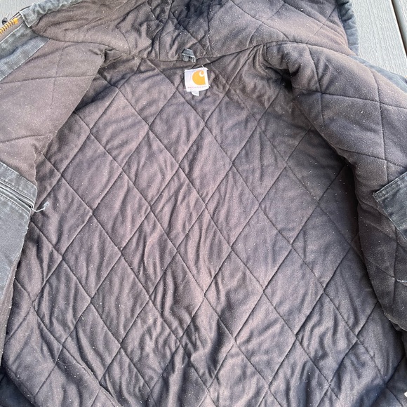 Vintage 90s Carhartt J140 BLK Active Jacket Size 2XL Black Made In USA - Picture 10 of 15